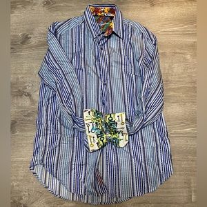 Robert Graham Limited Edition Long Sleeve Button Down Shirt Keys SZ M